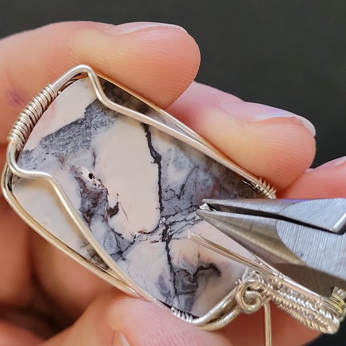 Jennifer Brooks's Snowy Road Pendant - Finishing Up, Classic Wire Jewelry, Wire Wrapping, Wrapping, Wire Wrapping Jewelry, Weaving, Wire Weaving, Weaving Wire, Patina and polish as desired